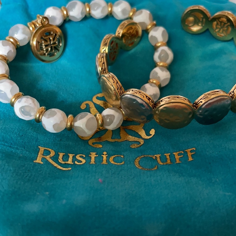 Rustic Cuff bracelet set - Picture 3 of 3